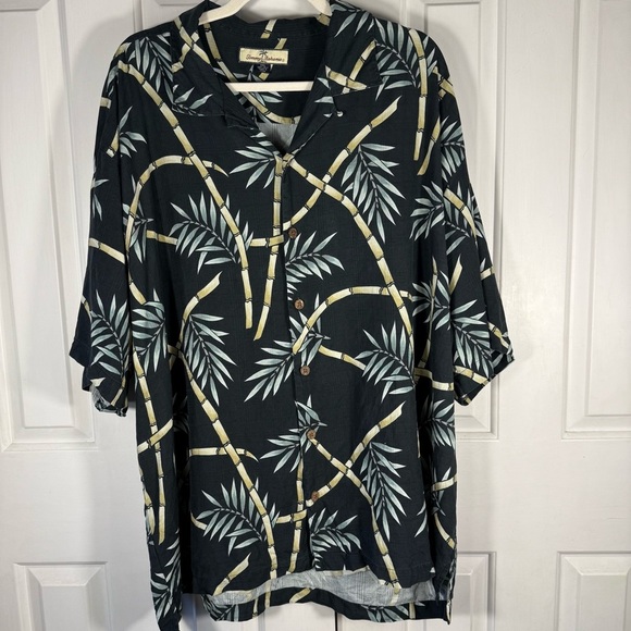 Tommy Bahama XXL Men’s Bamboo Print Hawaiian Shirt 100% Silk - Picture 6 of 10